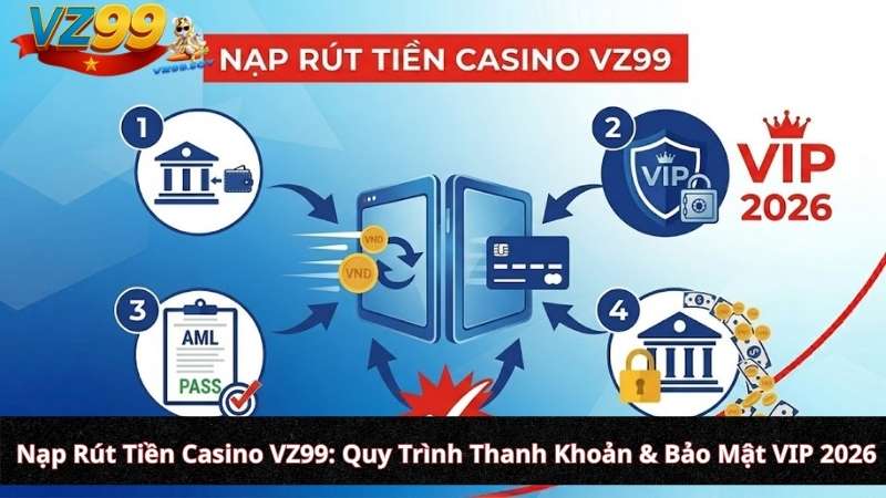 Nạp Rút Tiền Casino VZ99: Quy Trình Thanh Khoản & Bảo Mật VIP 2026